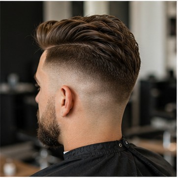 Moderner Herren Fade Haarschnitt