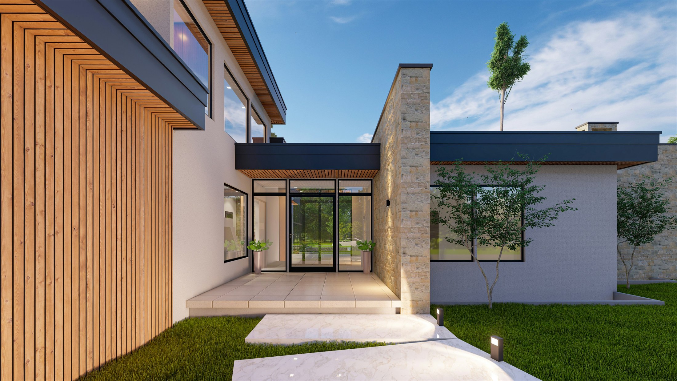Hochwertiges modernes Wohnhaus als Hero-Motiv
