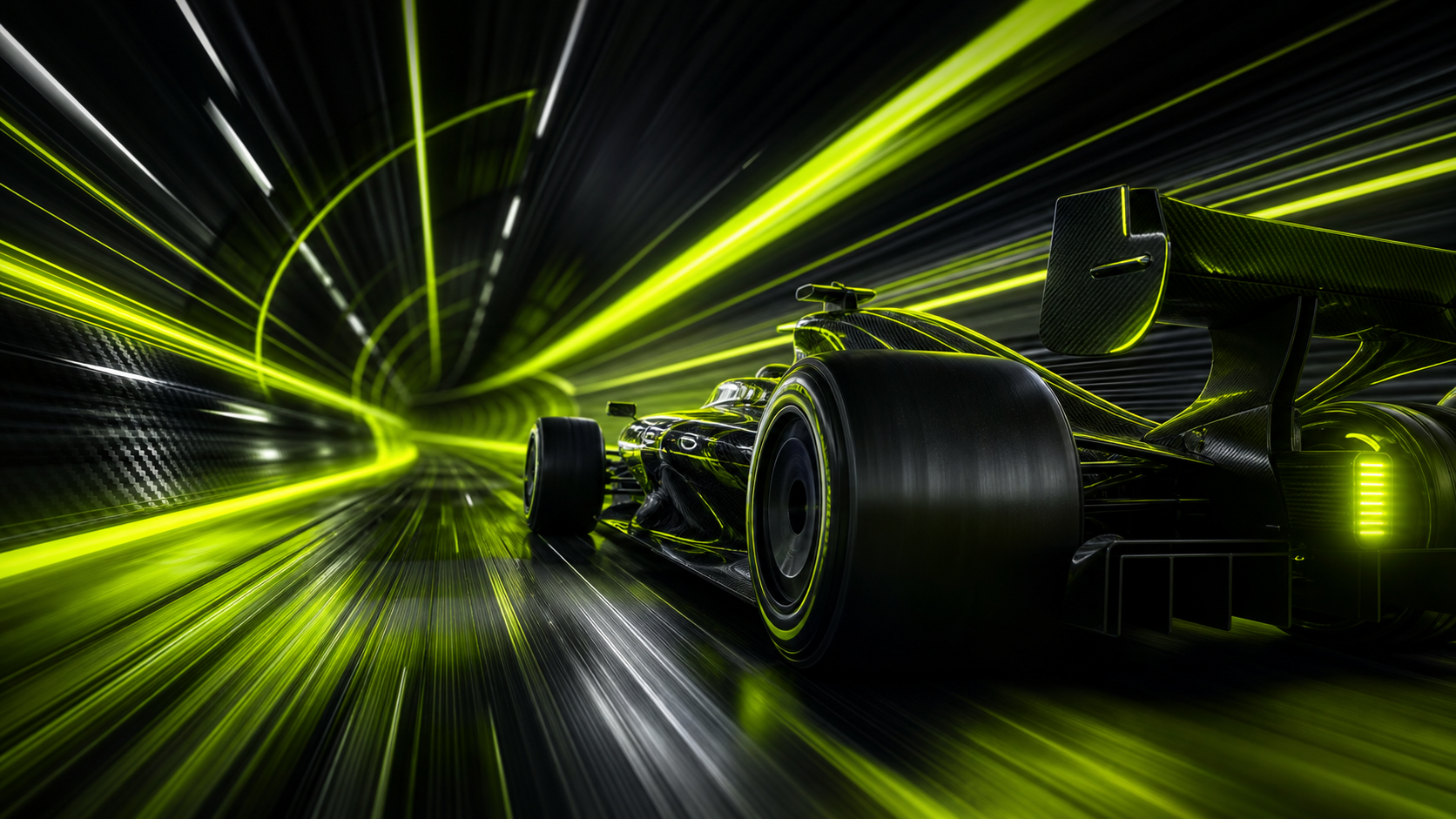 Abstrakter Neon-Speed-Tunnel