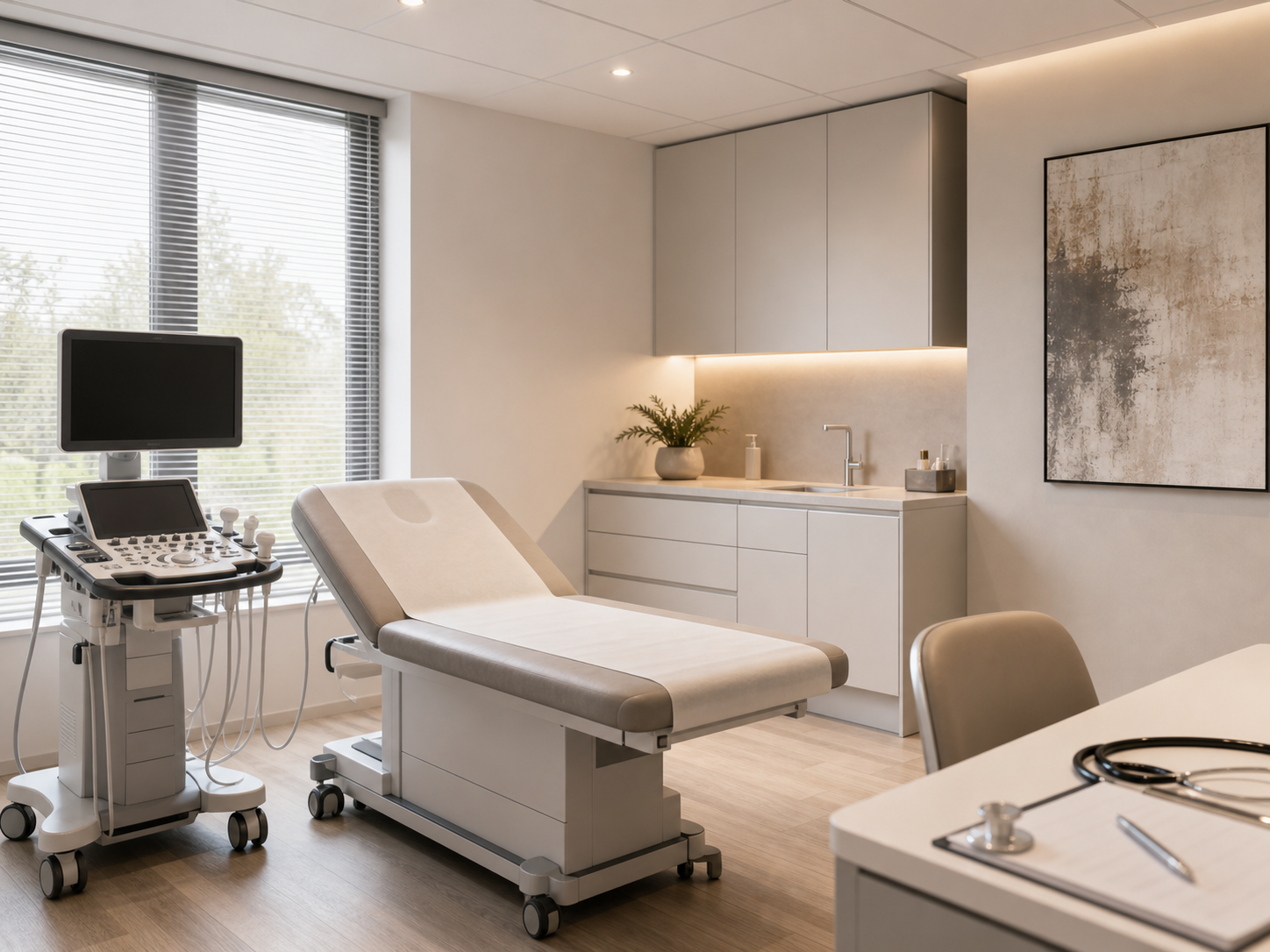 Moderner Diagnostikraum einer Arztpraxis