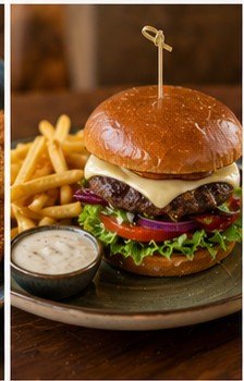 Burger mit Pommes